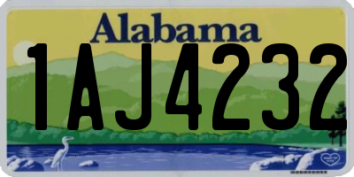 AL license plate 1AJ4232