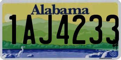 AL license plate 1AJ4233
