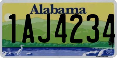 AL license plate 1AJ4234