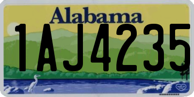 AL license plate 1AJ4235
