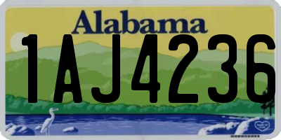AL license plate 1AJ4236