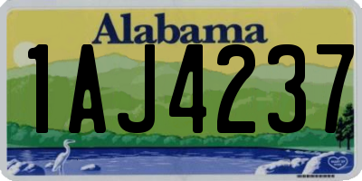 AL license plate 1AJ4237