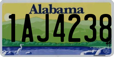AL license plate 1AJ4238