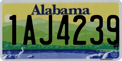 AL license plate 1AJ4239