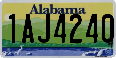 AL license plate 1AJ4240