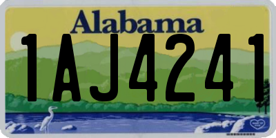 AL license plate 1AJ4241