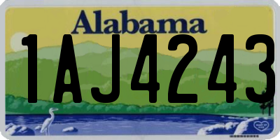 AL license plate 1AJ4243