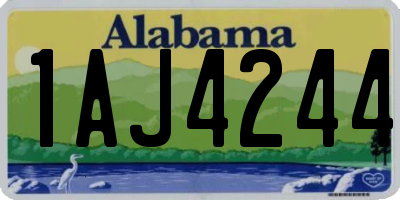 AL license plate 1AJ4244