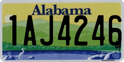 AL license plate 1AJ4246