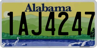 AL license plate 1AJ4247