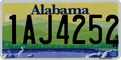 AL license plate 1AJ4252