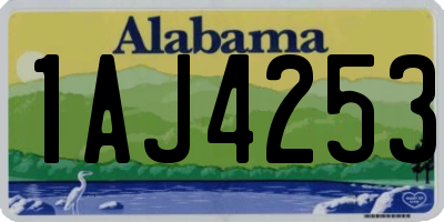 AL license plate 1AJ4253