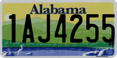 AL license plate 1AJ4255