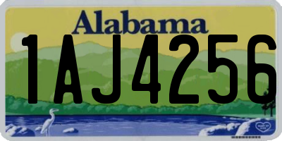AL license plate 1AJ4256
