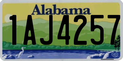 AL license plate 1AJ4257
