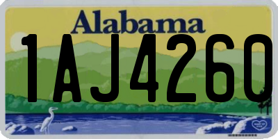 AL license plate 1AJ4260