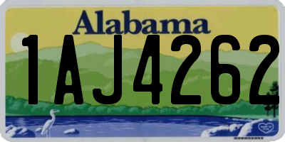 AL license plate 1AJ4262