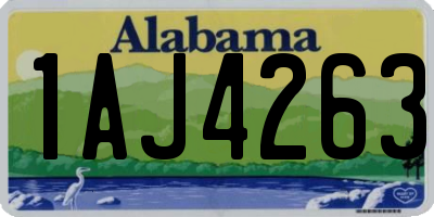AL license plate 1AJ4263