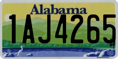 AL license plate 1AJ4265