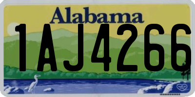 AL license plate 1AJ4266