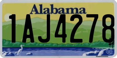 AL license plate 1AJ4278