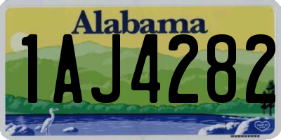 AL license plate 1AJ4282
