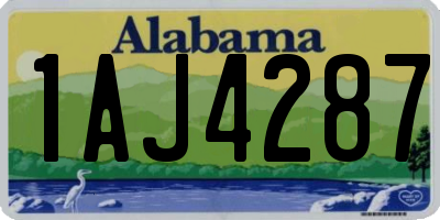 AL license plate 1AJ4287