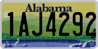 AL license plate 1AJ4292
