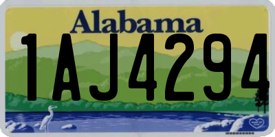 AL license plate 1AJ4294