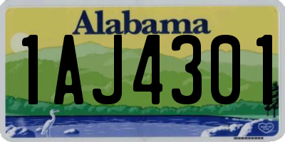 AL license plate 1AJ4301