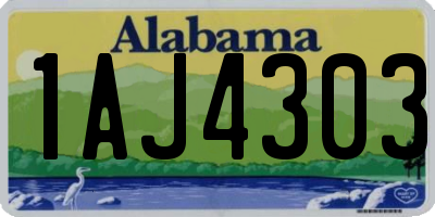 AL license plate 1AJ4303