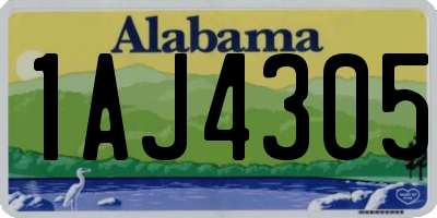 AL license plate 1AJ4305