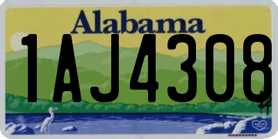AL license plate 1AJ4308