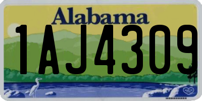 AL license plate 1AJ4309