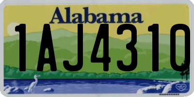 AL license plate 1AJ4310
