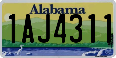 AL license plate 1AJ4311