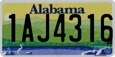 AL license plate 1AJ4316