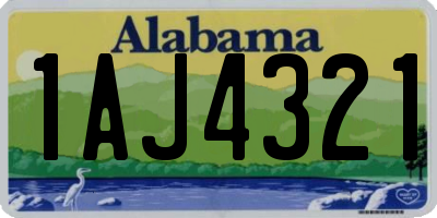 AL license plate 1AJ4321