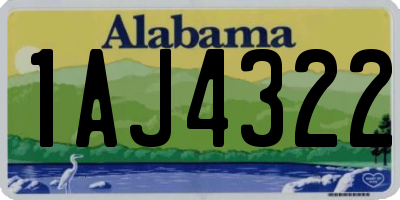 AL license plate 1AJ4322