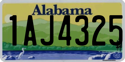 AL license plate 1AJ4325