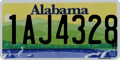 AL license plate 1AJ4328