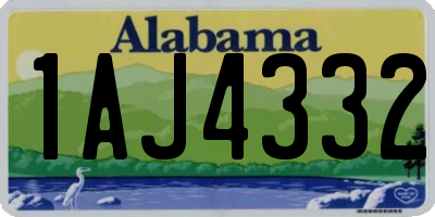 AL license plate 1AJ4332