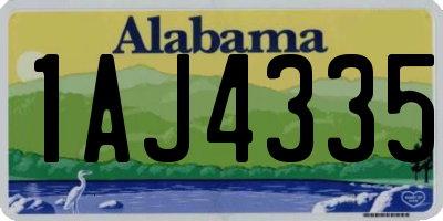 AL license plate 1AJ4335