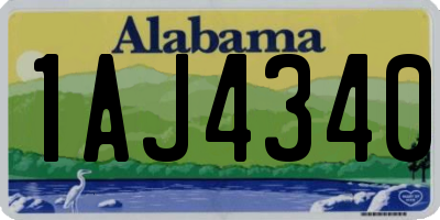AL license plate 1AJ4340