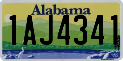 AL license plate 1AJ4341