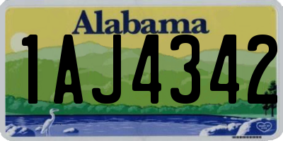AL license plate 1AJ4342