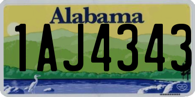 AL license plate 1AJ4343