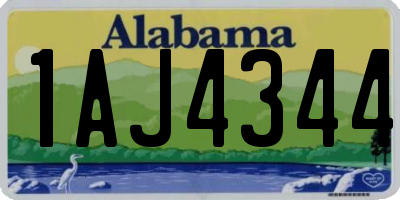 AL license plate 1AJ4344