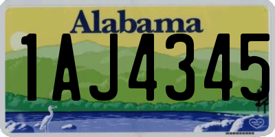 AL license plate 1AJ4345