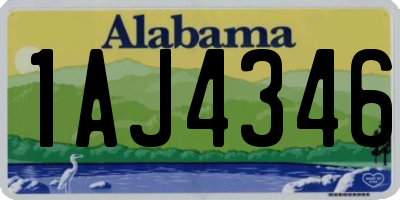 AL license plate 1AJ4346